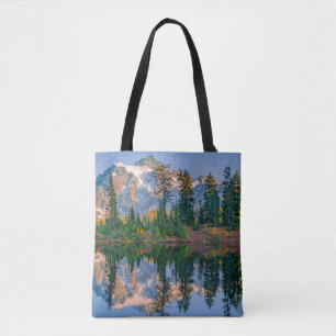 Bolso De Tela Monte Shuksan reflejado en el lago Reflection