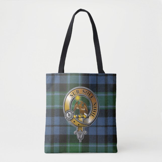Bolso De Tela Monteith Tartán y Badge (Anverso)