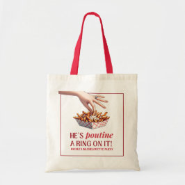 Bolso De Tela Montreal Quebec Poutine con un Anillo en el Dedo D