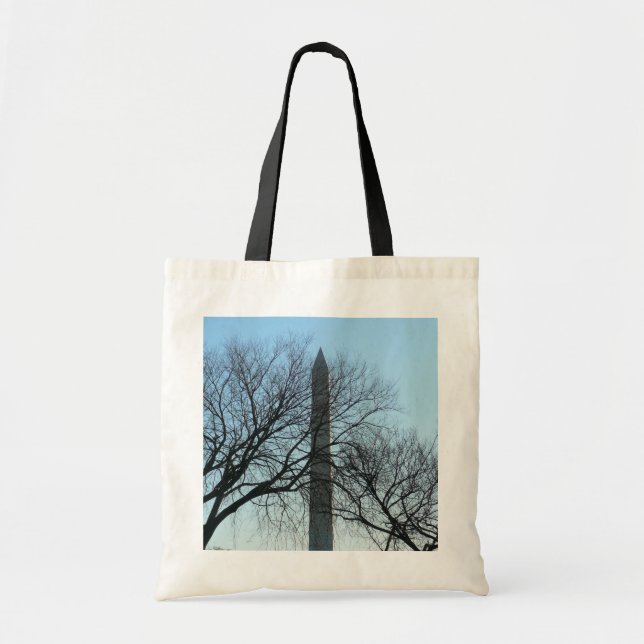 Bolso De Tela Monumento a Washington en el paisaje invernal I (Frente)