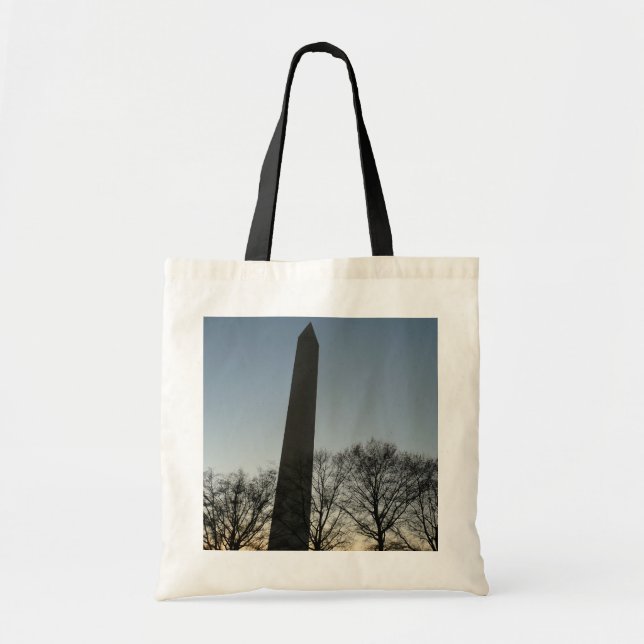 Bolso De Tela Monumento a Washington en el paisaje invernal II (Frente)