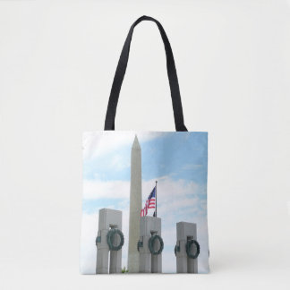 Bolso De Tela Monumento a Washington y Memorial de la Segunda Gu
