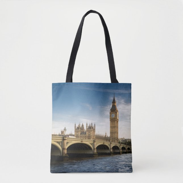 Bolso De Tela Monumentos | Big Ben, Londres Inglaterra (Anverso)