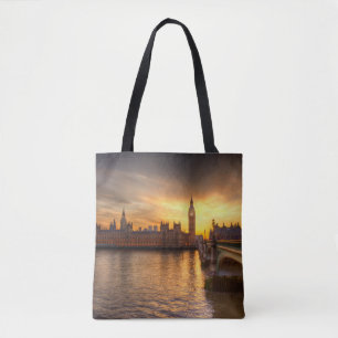 Bolso De Tela Monumentos Big Ben y cámaras del Parlamento