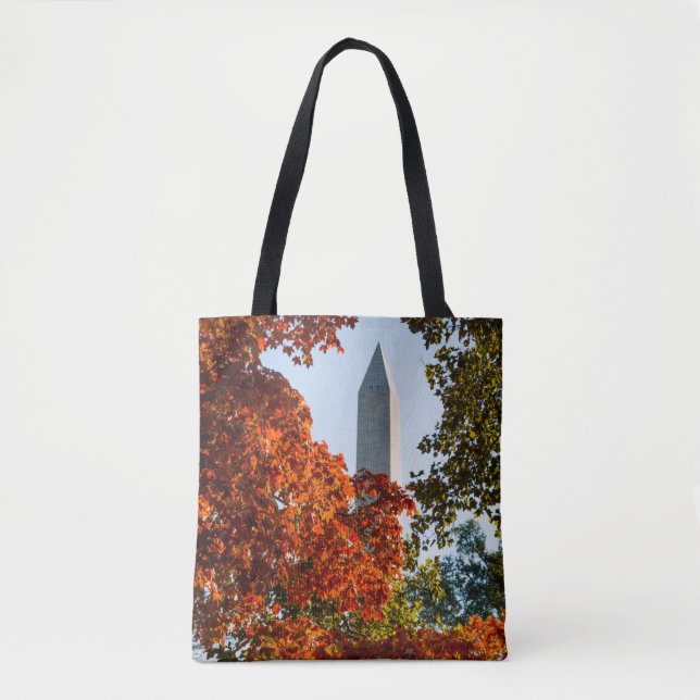 Bolso De Tela Monumentos | Monumento a Washington en otoño (Anverso)