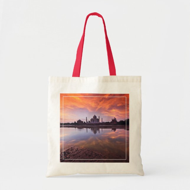 Bolso De Tela Monumentos | Taj Mahal Sunset (Frente)