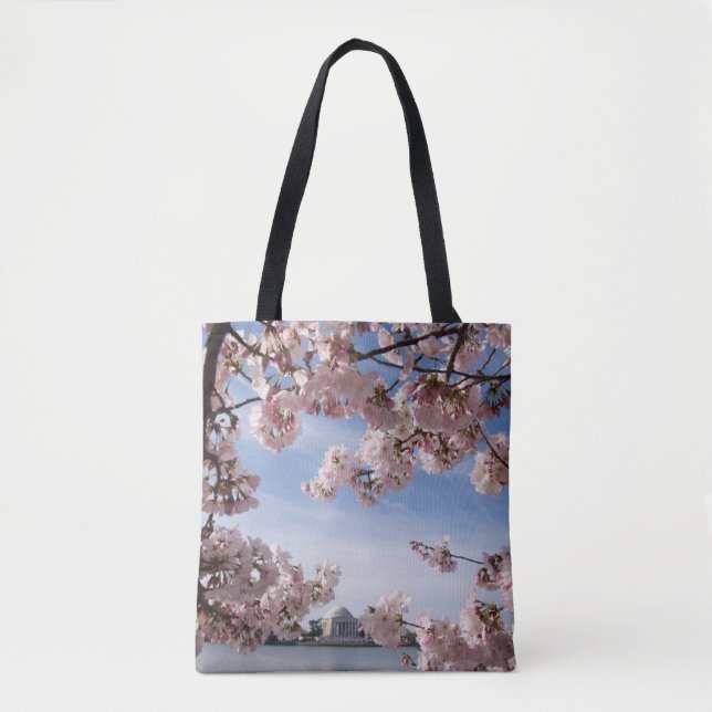Bolso De Tela Monuments | Jefferson Memorial Cherry Blossoms (Anverso)