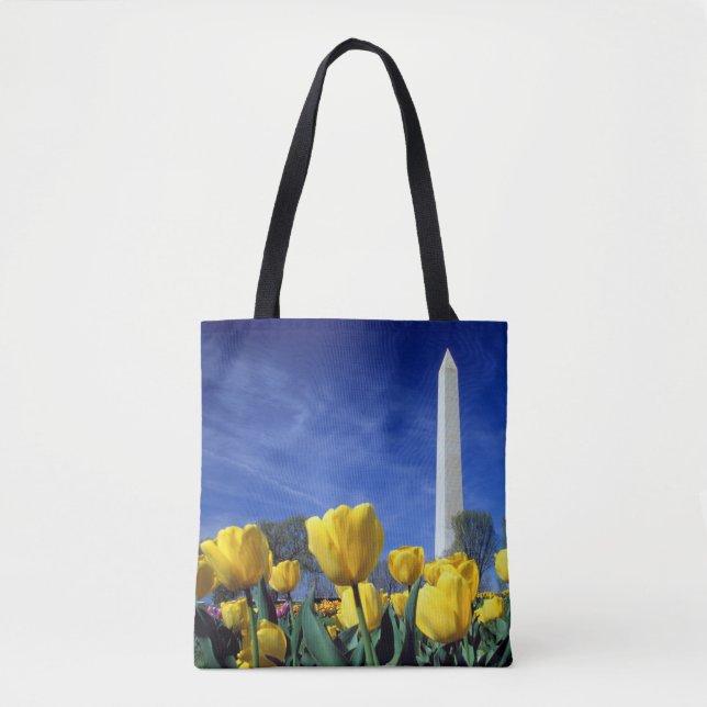 Bolso De Tela Monuments | Washington Monument in Spring (Anverso)