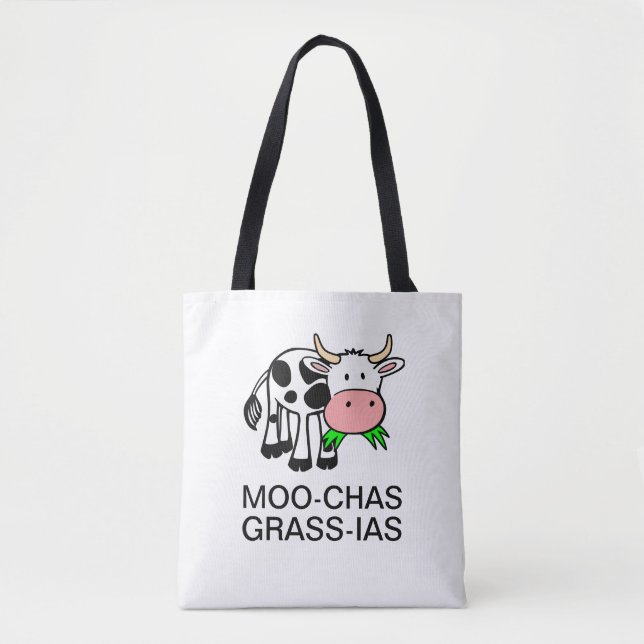Bolso De Tela Moo-chas Grass-ias (muchas gracias) Bag (Anverso)