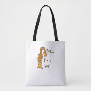Bolso De Tela Moo, soy un animal de granja de cabras