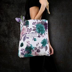 Bolso De Tela Moody Boho Fiesta de Novias del Patrón Púrpura d