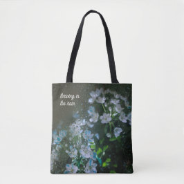 Bolso De Tela Moody Floral Rain (customizable text)