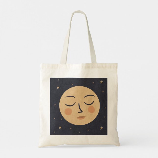 Bolso De Tela Moon cute face (Reverso)