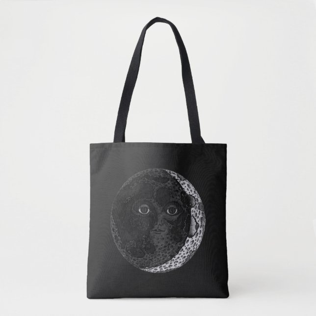 Bolso De Tela Moon Face Crescent Hand Drake Tink Ilustracion (Anverso)