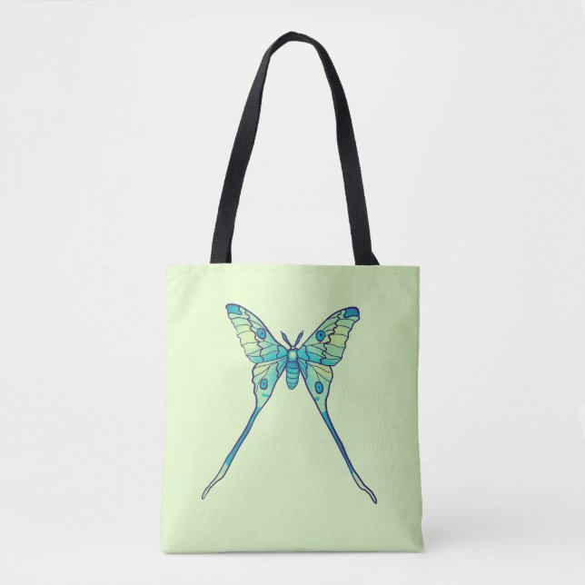 Bolso De Tela Moon Moth Magic - Butterfly Lover Art (Anverso)