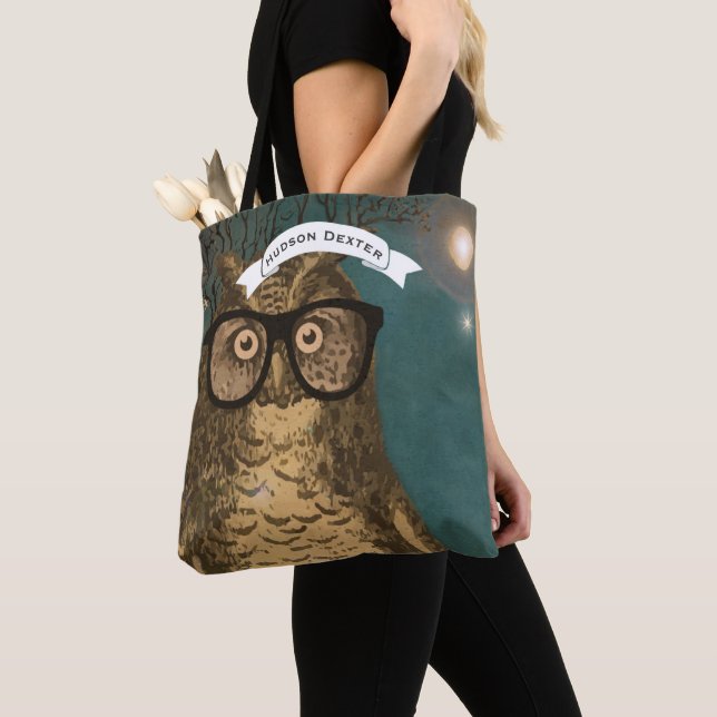 Bolso De Tela Moon y Júpiter de los animales del bosque (Detalle)