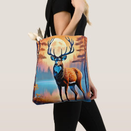Bolso De Tela Moonlit Deer Stance