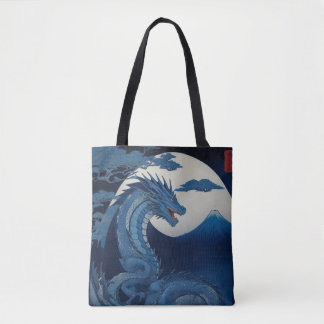 Bolso De Tela Moonlit Dragon of Fuji Tote Bag