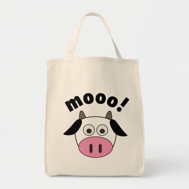 Bolso De Tela ¡Mooo! Vaca (Frente)