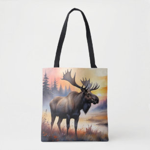 Bolso De Tela Moose acuático al amanecer