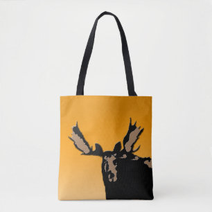 Bolso De Tela Moose al atardecer - Original Wildlife Art