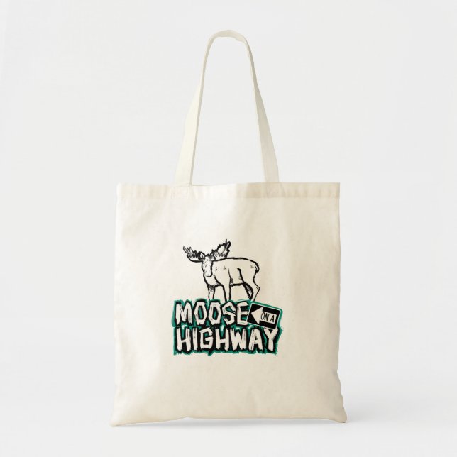 Bolso De Tela Moose en el Tote de la autopista (Frente)