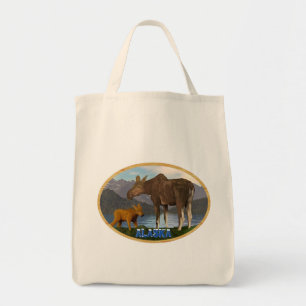 Bolso De Tela Moose in the Meadow - Alaska