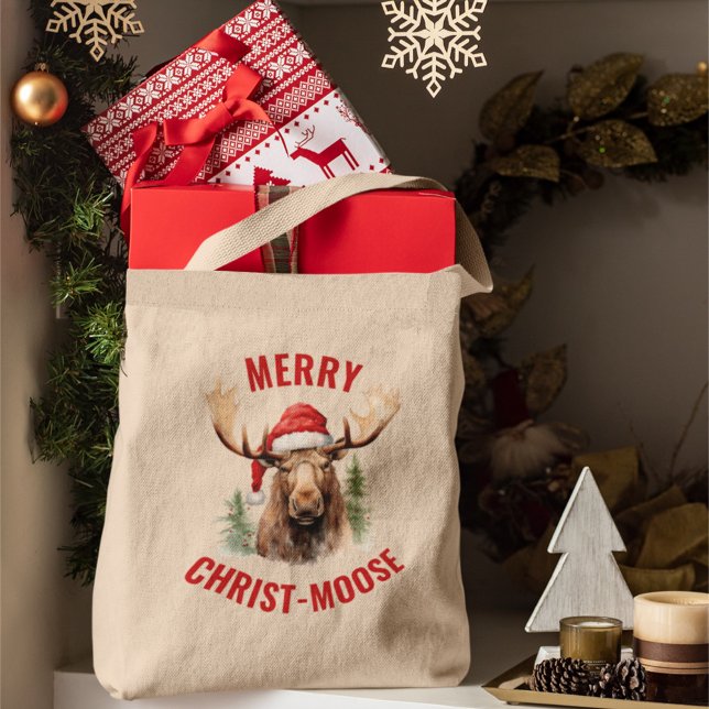 Bolso De Tela Moose, Navidades divertidos y divertidos de Feliz  (Subido por el creador)