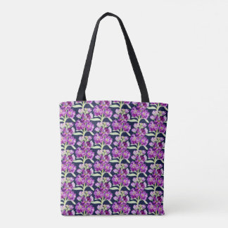 Bolso De Tela Morada morada acuarela flor estampado floral