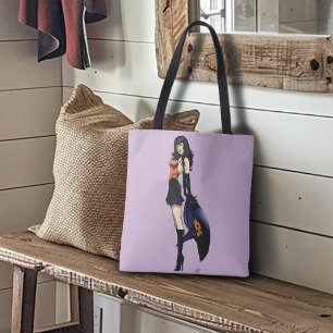 Bolso De Tela Morado Halloween Curte Witch