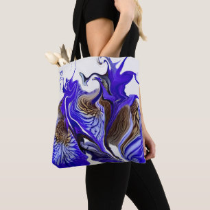 Bolso De Tela Morado Iris Flower Swirls