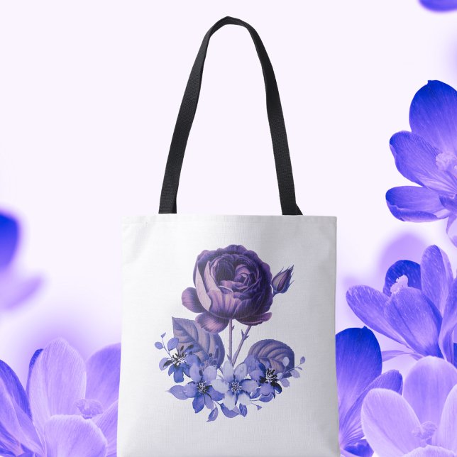 Bolso De Tela Morado Rosa Primavera Floral (Subido por el creador)