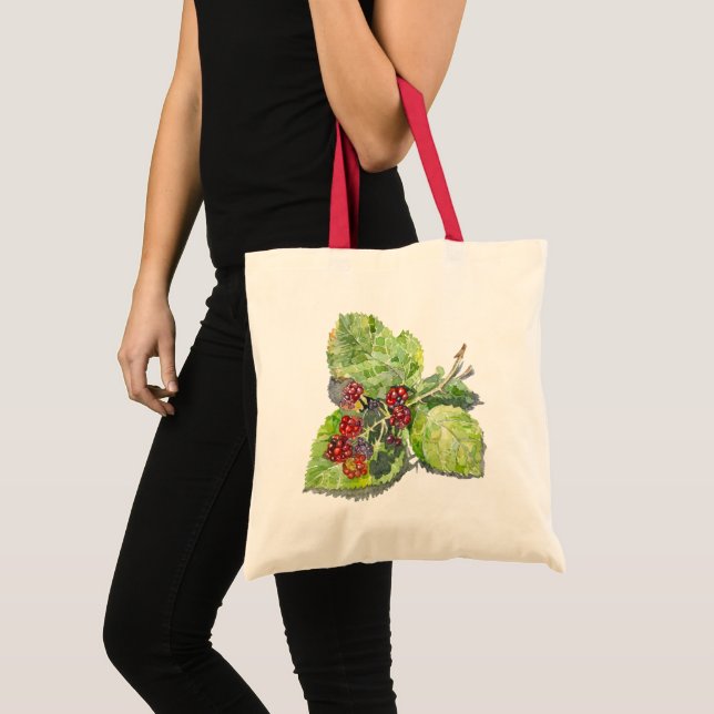 Bolso De Tela moras rojas y negras (Anverso (producto))