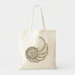 Bolso De Tela Moreno espiral orgánico