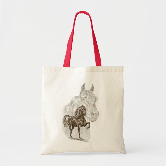 Bolso De Tela Morgan Horse Art (Frente)