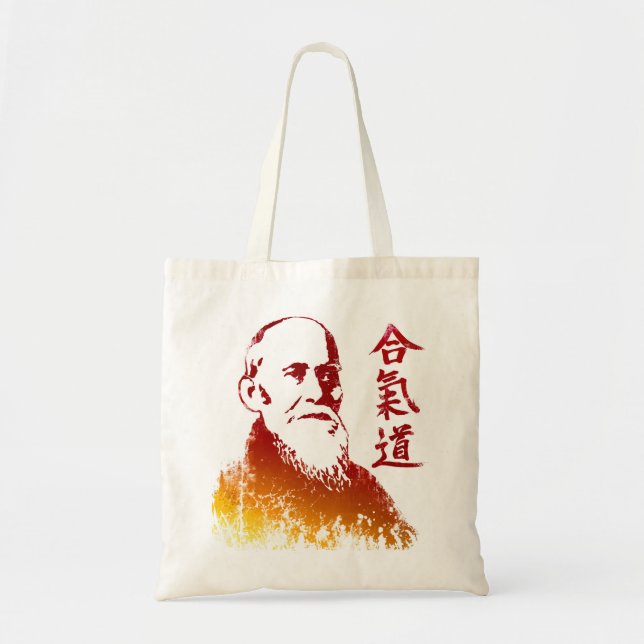 Bolso De Tela Morihei Ueshiba (Frente)