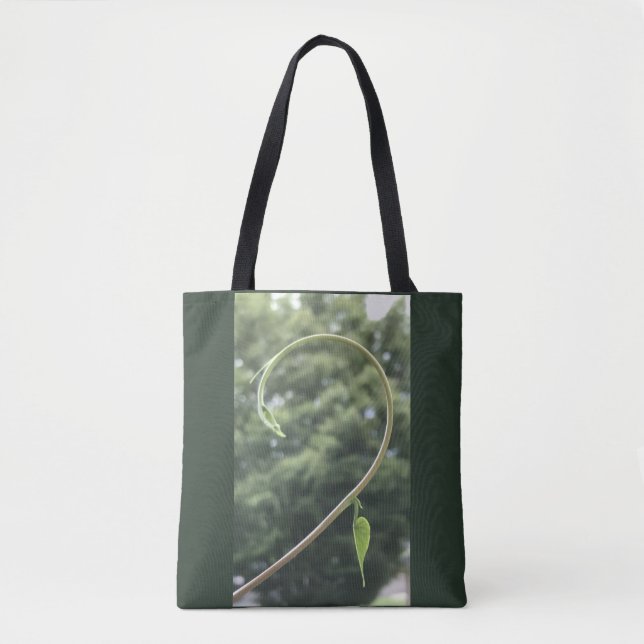 Bolso De Tela Morning Glory Tendril and Leaf (Anverso)