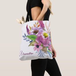 Bolso De Tela Morple Garden Floral Personalizado Minimalista Bri
