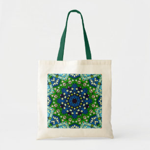 Bolso De Tela Mosaic Blue Green Hippie Boho Mandala