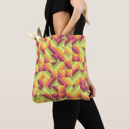 Bolso De Tela Mosaico de Chevron Harvest