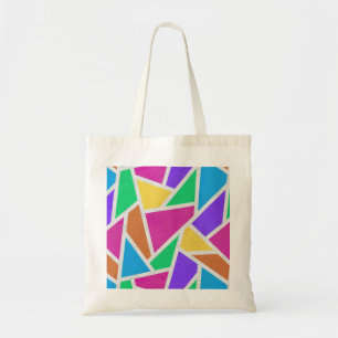 Bolso De Tela Mosaico de colores vivos del arcoiris
