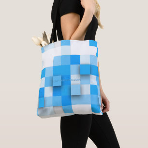 Bolso De Tela mosaico de cuadros de SlipperyJoe moderno de tres-