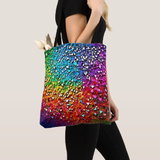 Bolso De Tela Mosaico de fragmentos de arcoiris