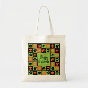 Bolso De Tela Mosaico de Halloween