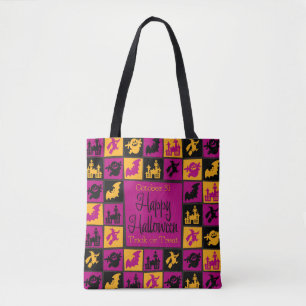 Bolso De Tela Mosaico de Halloween