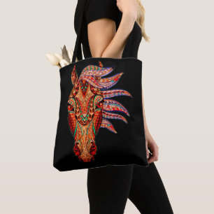 Bolso De Tela Mosaico de joyas de caballo