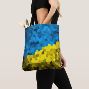 Bolso De Tela Mosaico de la bandera de Ucrania