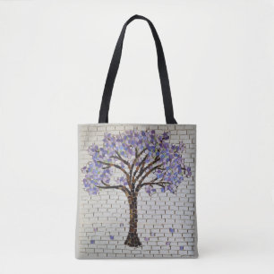 Bolso De Tela Mosaico del árbol de jacaranda