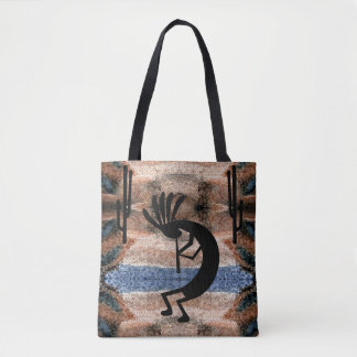 Bolso De Tela Mosaico del desierto del suroeste de Kokopelli