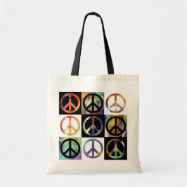 Bolso De Tela Mosaico del signo de la paz